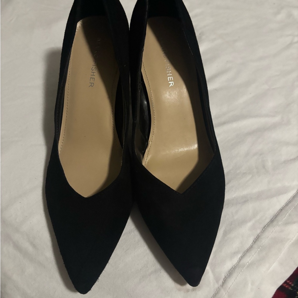 Marc Fisher Black Suede Heels